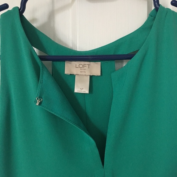 Sea foam green LOFT swing dress - Picture 2 of 3